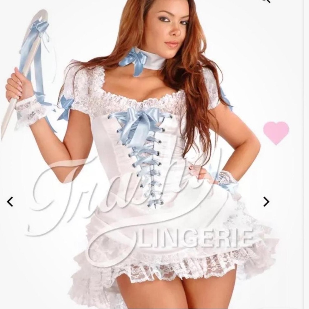 Trashy lingerie velvet lace girly little Bo peep costume